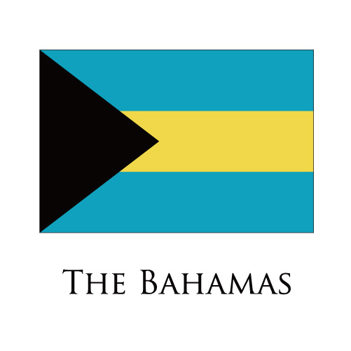 The Bahamas flag logo cricut iron on